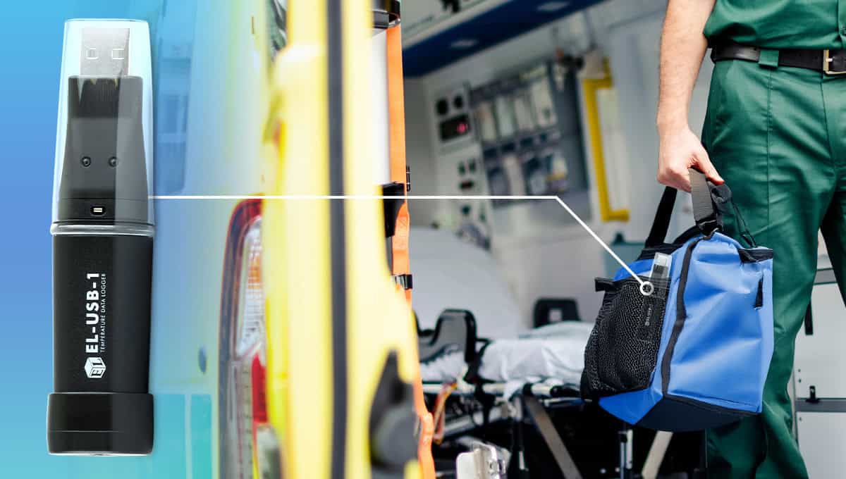 Ambulance Temperature Monitoring | USB Data Logger in Medical Bag