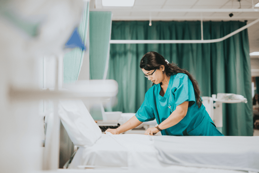 lady working in hospital