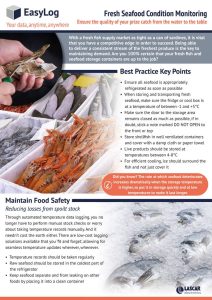 Fresh seafood condition monitoring