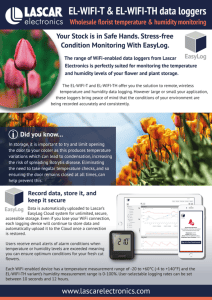EL-WIFI-T & EL-WIFI-TH data loggers, wholesale florist temperature and humidity monitoring 