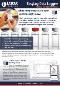 EasyLog Data Loggers Vaccine Storage Monitoring