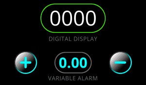 Meter with variable alarm
